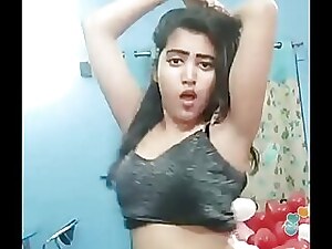 Tender indian unfocused khushi sexi dance unartificial garbled on touching bigo live...1